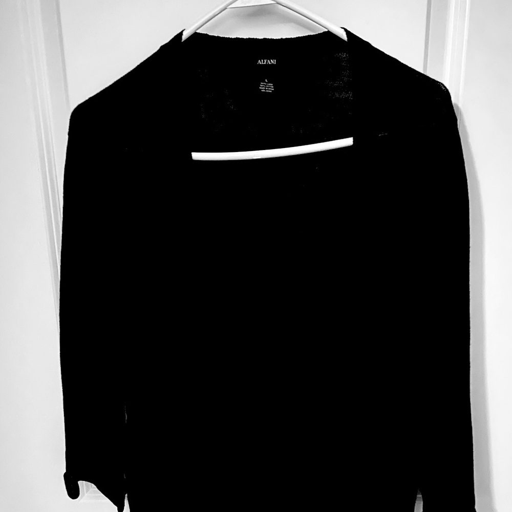 Black Alfani Sweater/Shrug. Size Large. Perfect Condition. Only worn once.